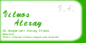 vilmos alexay business card